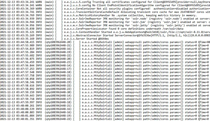 Solr Log Entries