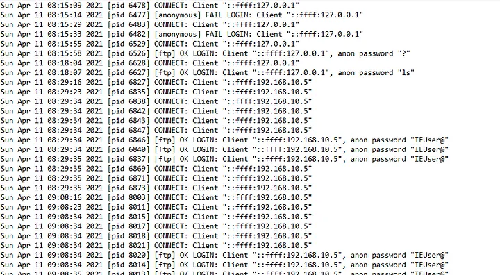 vsftpd Log